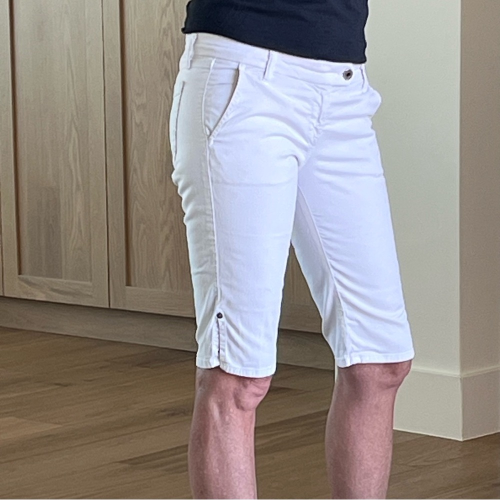AG Adriano Goldschmied the Bermuda Long Shorts Mid-Rise Soft Fitted Shorts 27